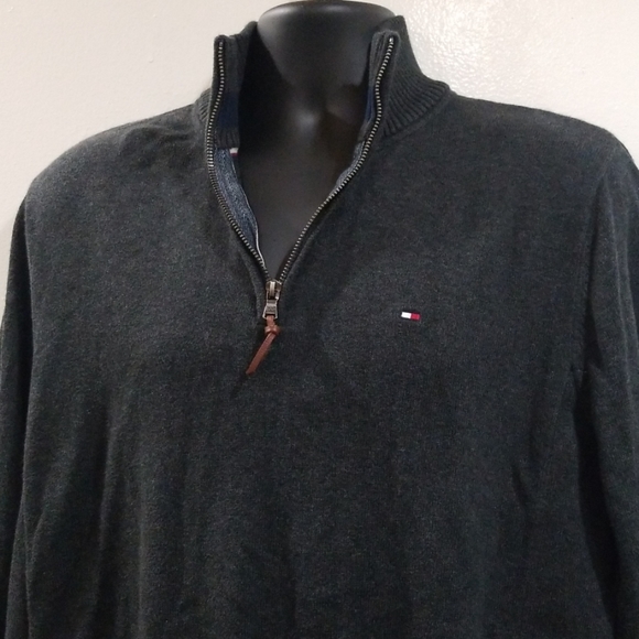 Tommy Hilfiger charcoal gray XL pull over sweater - Picture 5 of 8